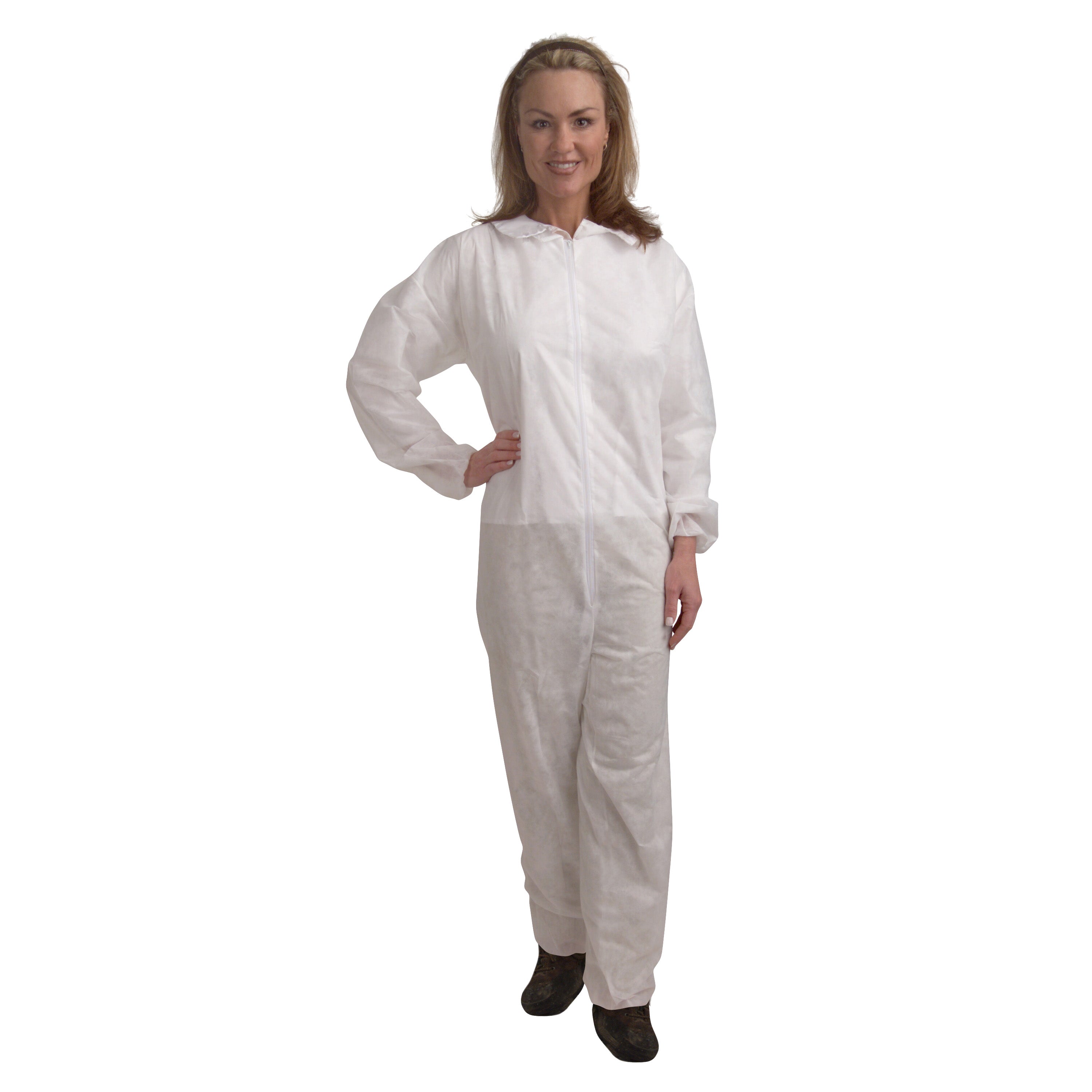Cordova COE Light Polypropylene Disposable Coveralls, Bulk 25-Pack