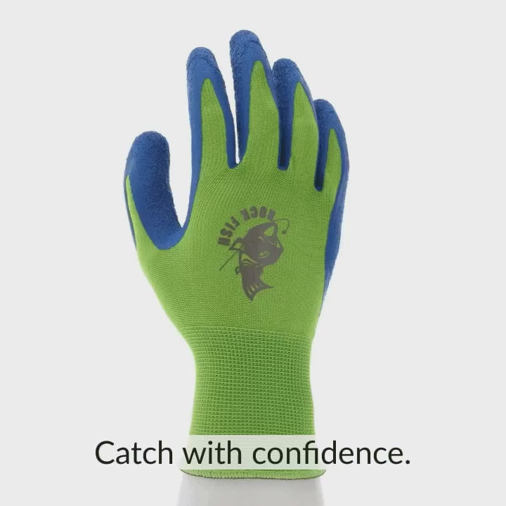 All-Purpose Fishing Gloves, Green, Bulk 10-Pack