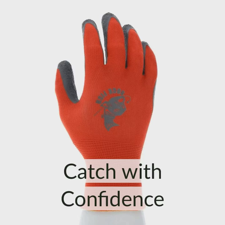 All-Purpose Fishing Gloves, Red, Bulk 10-Pack