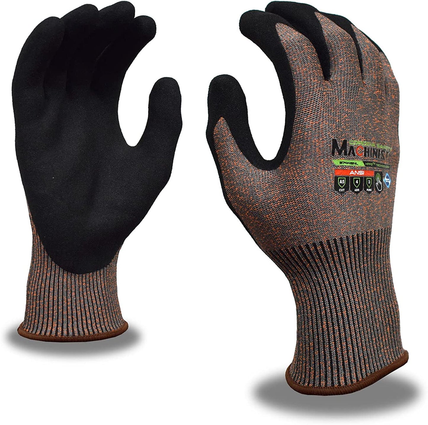 Cordova HPPG Cut-Resistant Gloves with Sandy Nitrile Coating, ANSI Cut Level A5