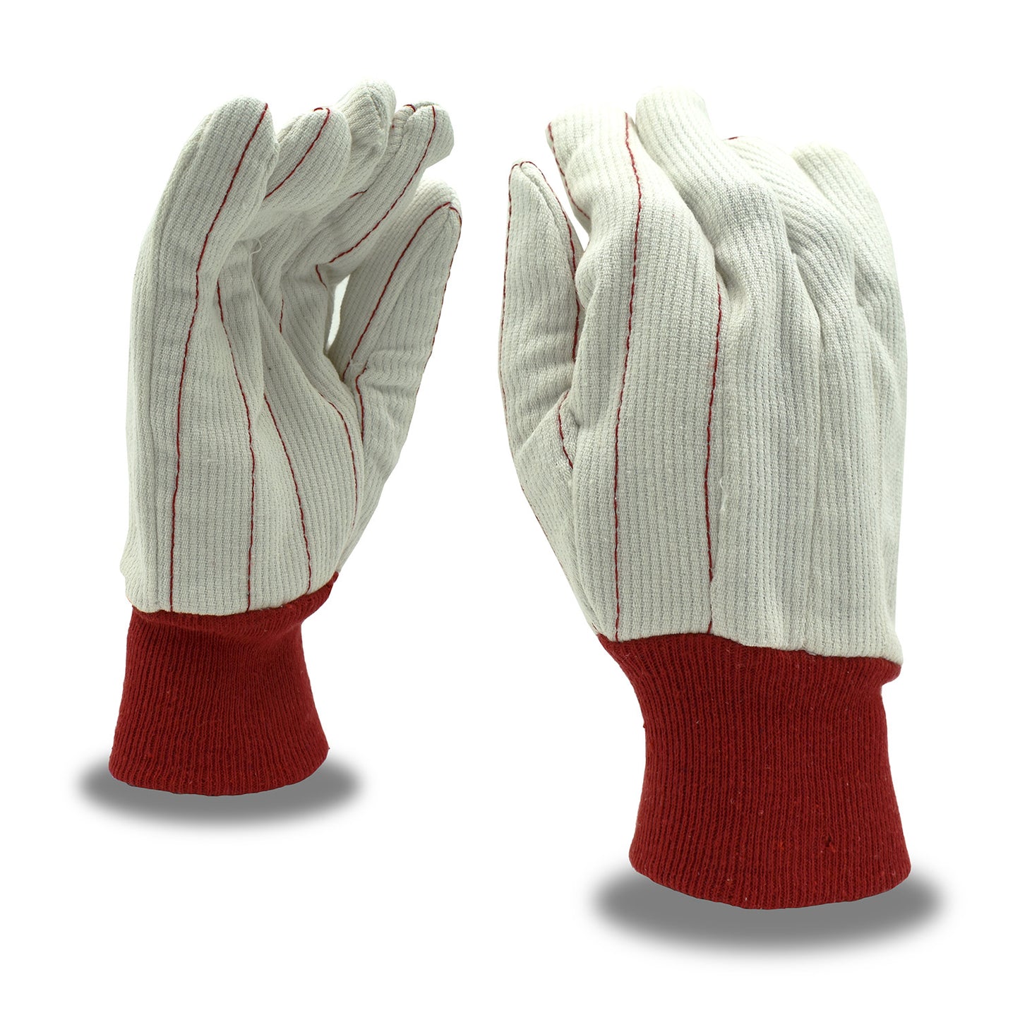 Poly/Corded Canvas Gloves, Large, 12-Pack