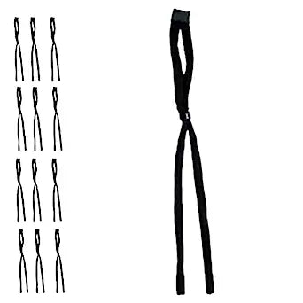 Eyeglasses Cord, Rubber Slide, 12-Pack