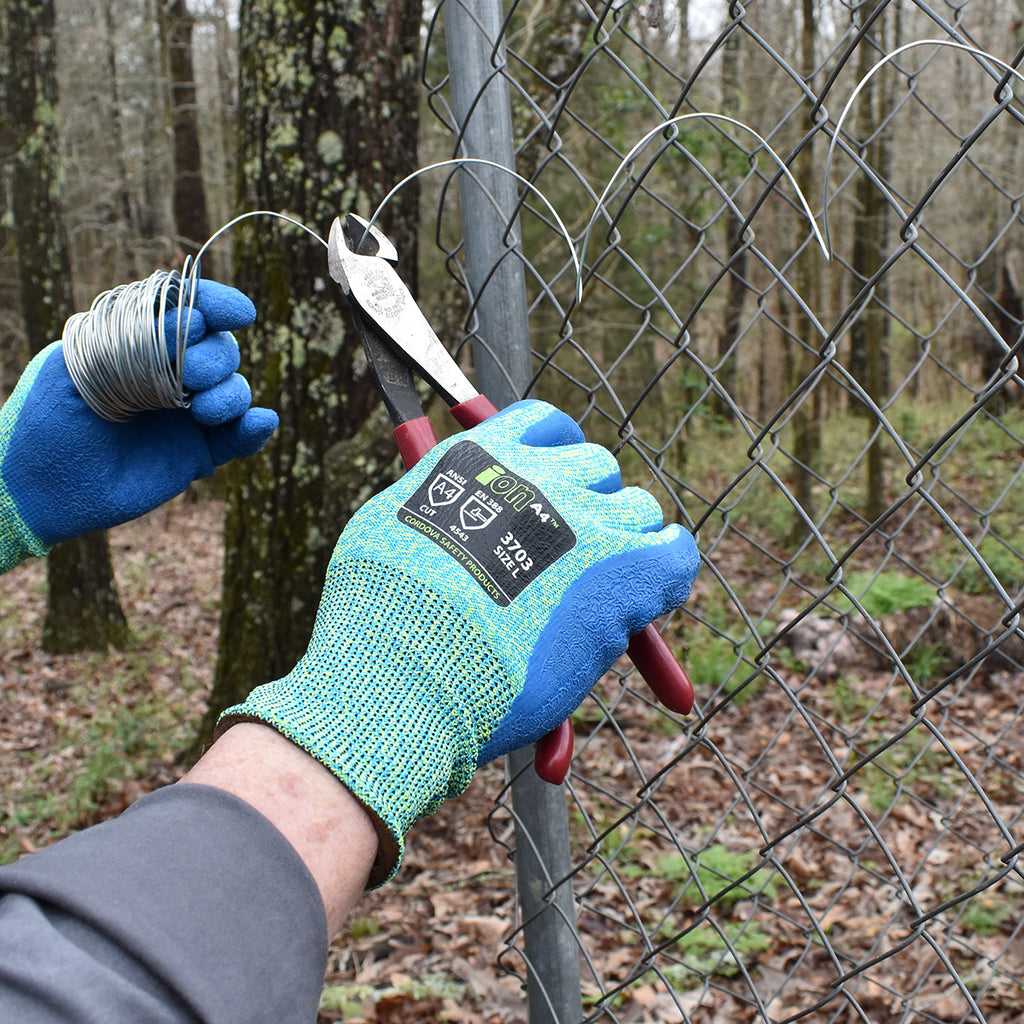 Cut-Resistant Gloves, ANSI Cut Level A4, Crinkle Latex
