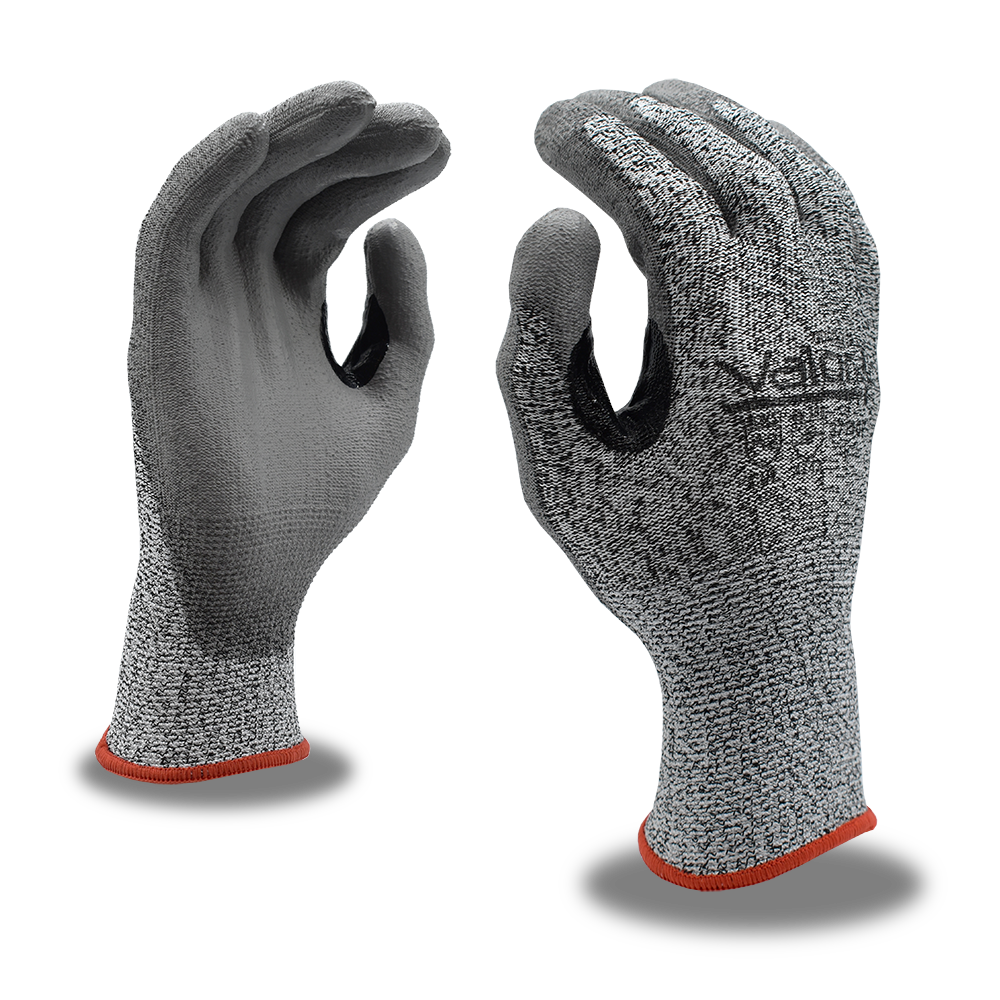 Cut-Resistant Gloves, PU Palm Coating, ANSI Cut Level A2, Bulk 10-Pack