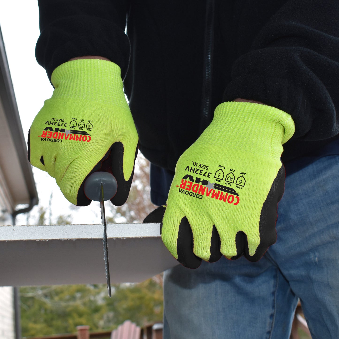 Cut-Resistant Gloves, ANSI Cut Level A7, High-Visibility
