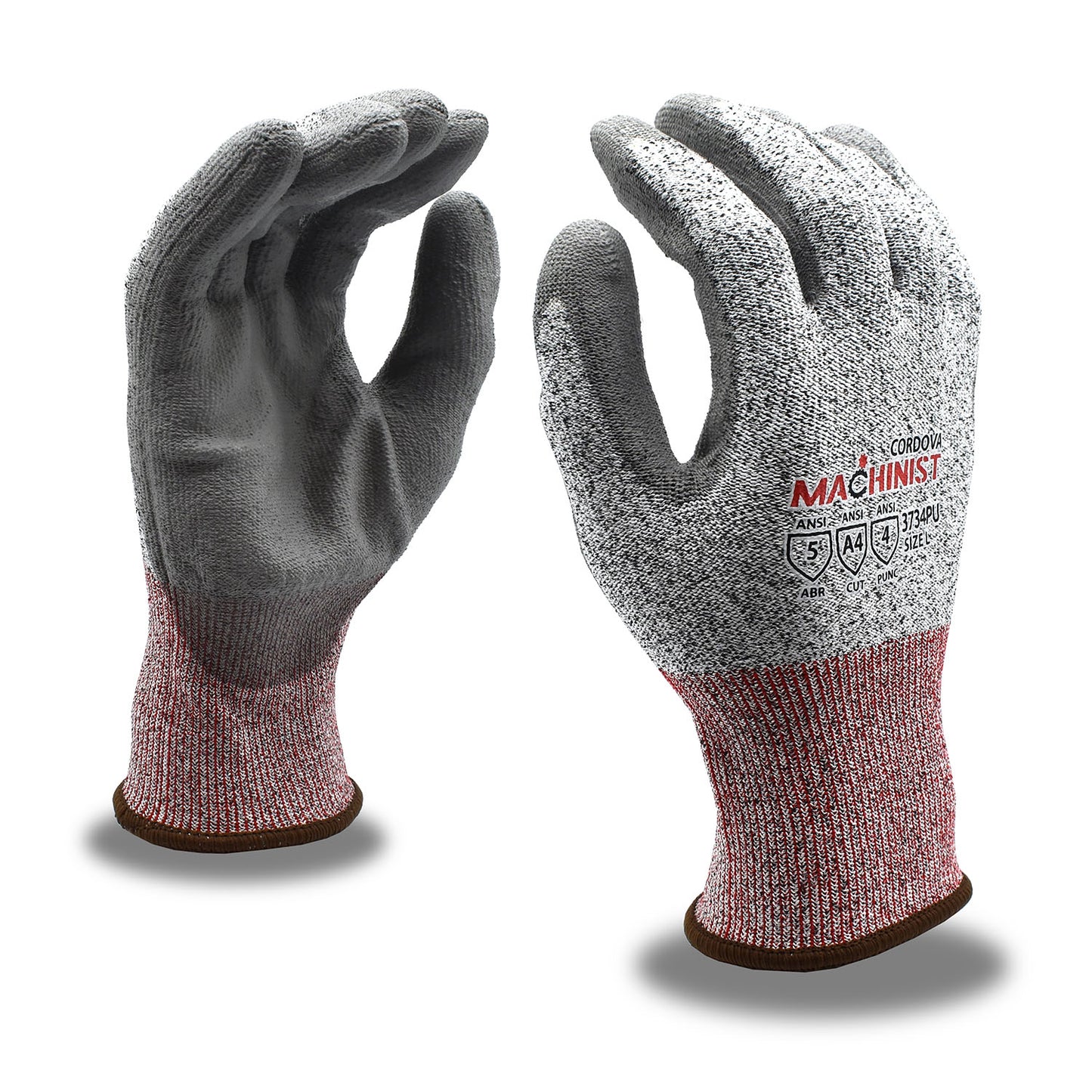 Cut-Resistant Gloves, ANSI Cut Level A4, Polyurethane Coat
