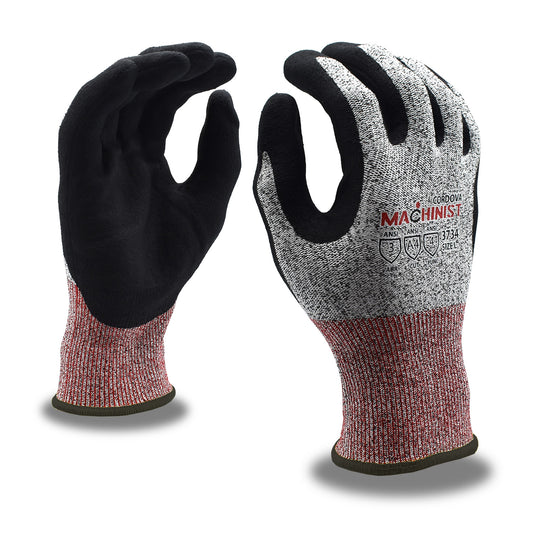 Cut-Resistant Gloves, ANSI Cut Level A4, Foam Nitrile Coat
