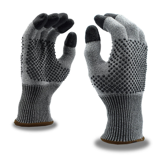 Cut-Resistant Gloves, ANSI Cut Level A3, Contact Heat Level 1, Nitrile Dots