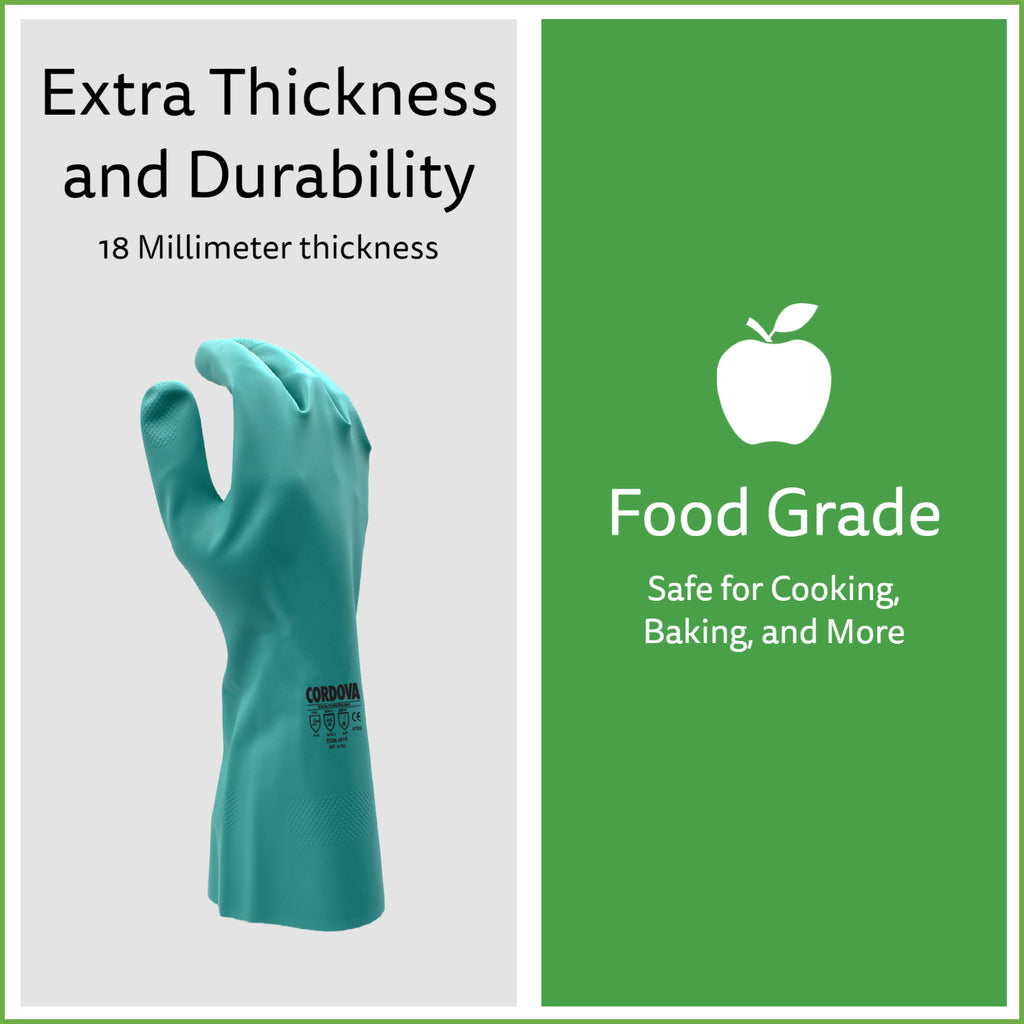 Premium Nitrile Gloves, 18-MIL, 13-Inch, 12-Pack
