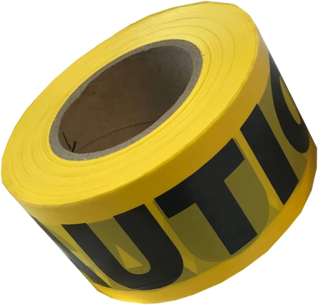 Cordova T30101 Bulk Pack 3.0-MIL Yellow Caution Barricade Tape, 3 in. x 1000 ft. Roll, 12-Pack