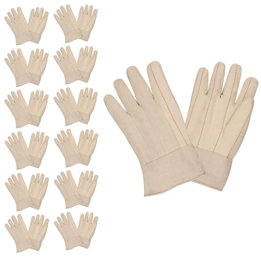 Nap-Out Poly/Cotton Canvas Gloves, Large, 12-Pack