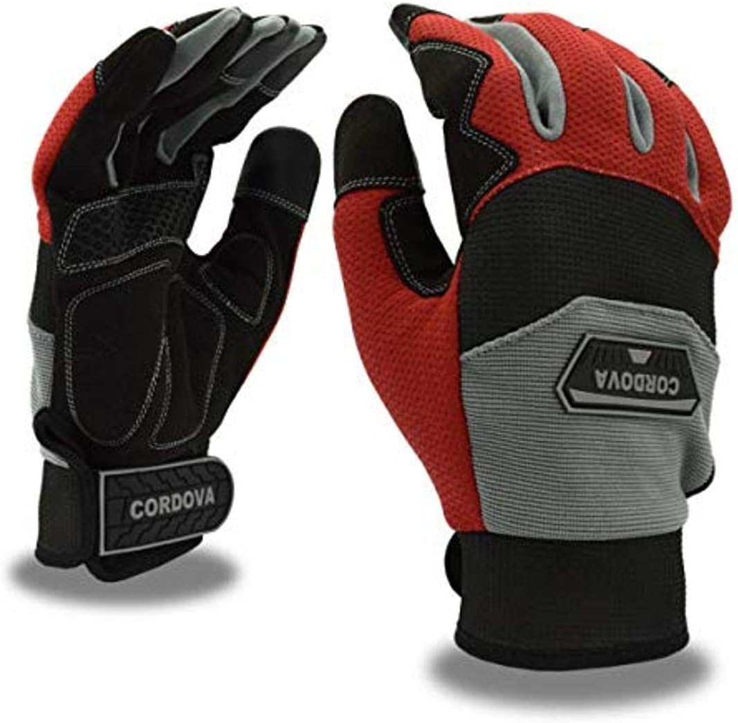 Comfort Fit Work Gloves, Leather Palm