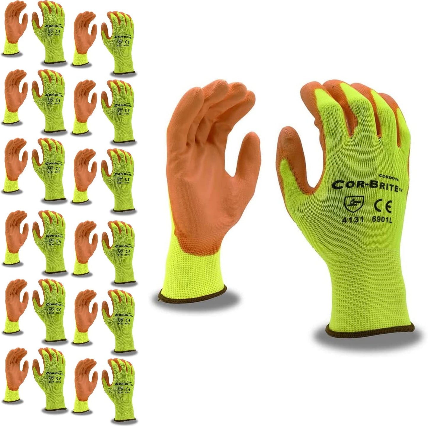 Polyurethane Coated Work Gloves, 12-Pack