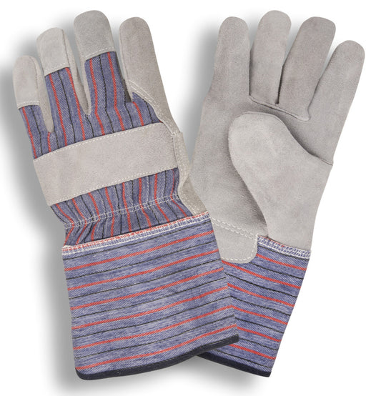 Shoulder-Split Leather Palm Gloves, Startched Cuff, Bulk 12-Pack