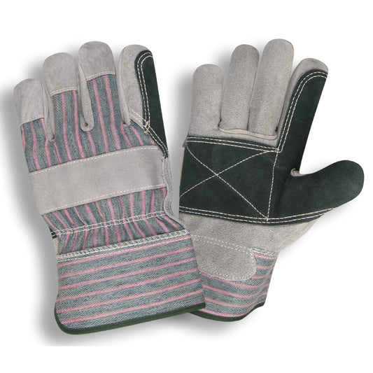 Premium Shoulder-Split Double Palm Leather Gloves, Bulk 12-Pack