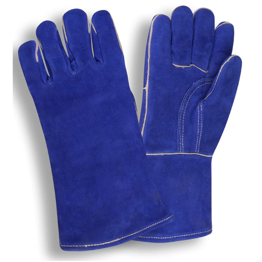 Leather Welding Gloves, Foam Lining, Bulk 12-Pack