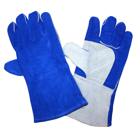 Leather Welding Gloves, Patch Palm, Bulk 12-Pack