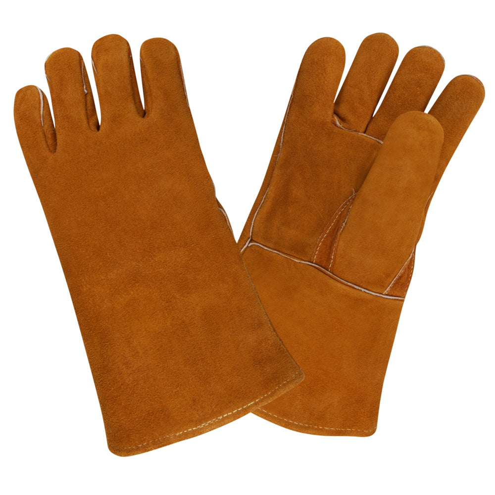 Shoulder Split Leather Welding Gloves, Thumb Guard, Bulk 12-Pack