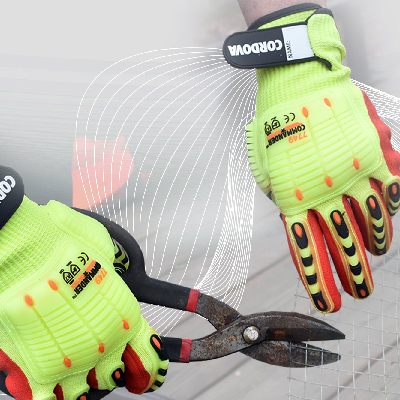 High-Visibility Cut-Resistant Gloves, ANSI Cut Level A7