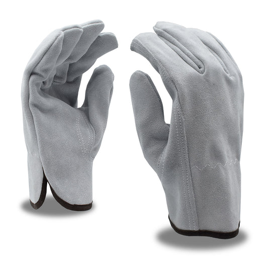 Select Grain, Split Cowhide Leather Driver Gloves, Bulk 12-Pack