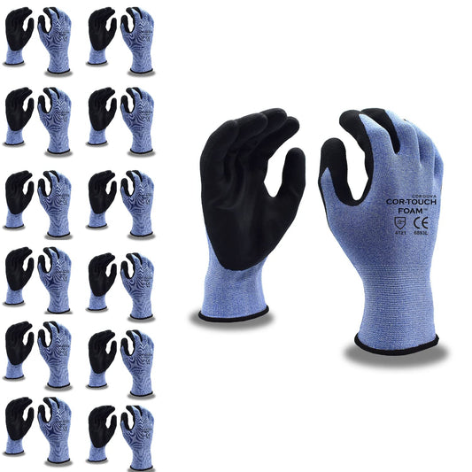 Nitrile/PU Coated Work Gloves, 12-Pack
