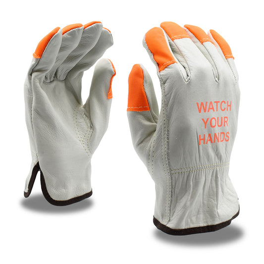 Leather Driver Gloves, Watch Your Hands, Bulk 12-Pack