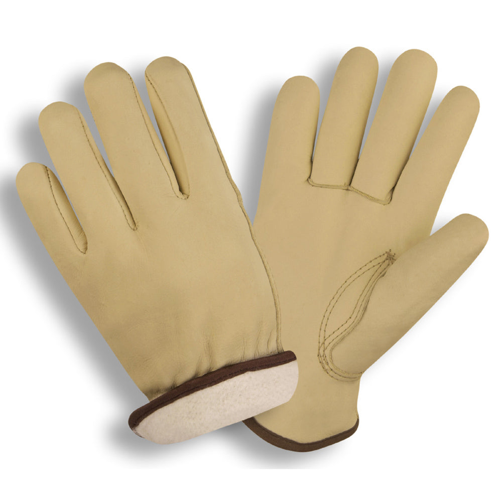 Cowhide Leather Thermal Gloves, Bulk 12-Pack