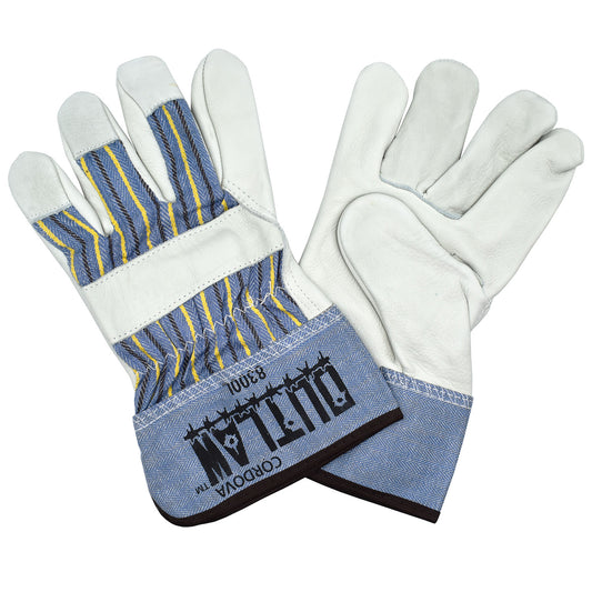 Premium Cowhide Leather Palm Gloves, Bulk 12-Pack