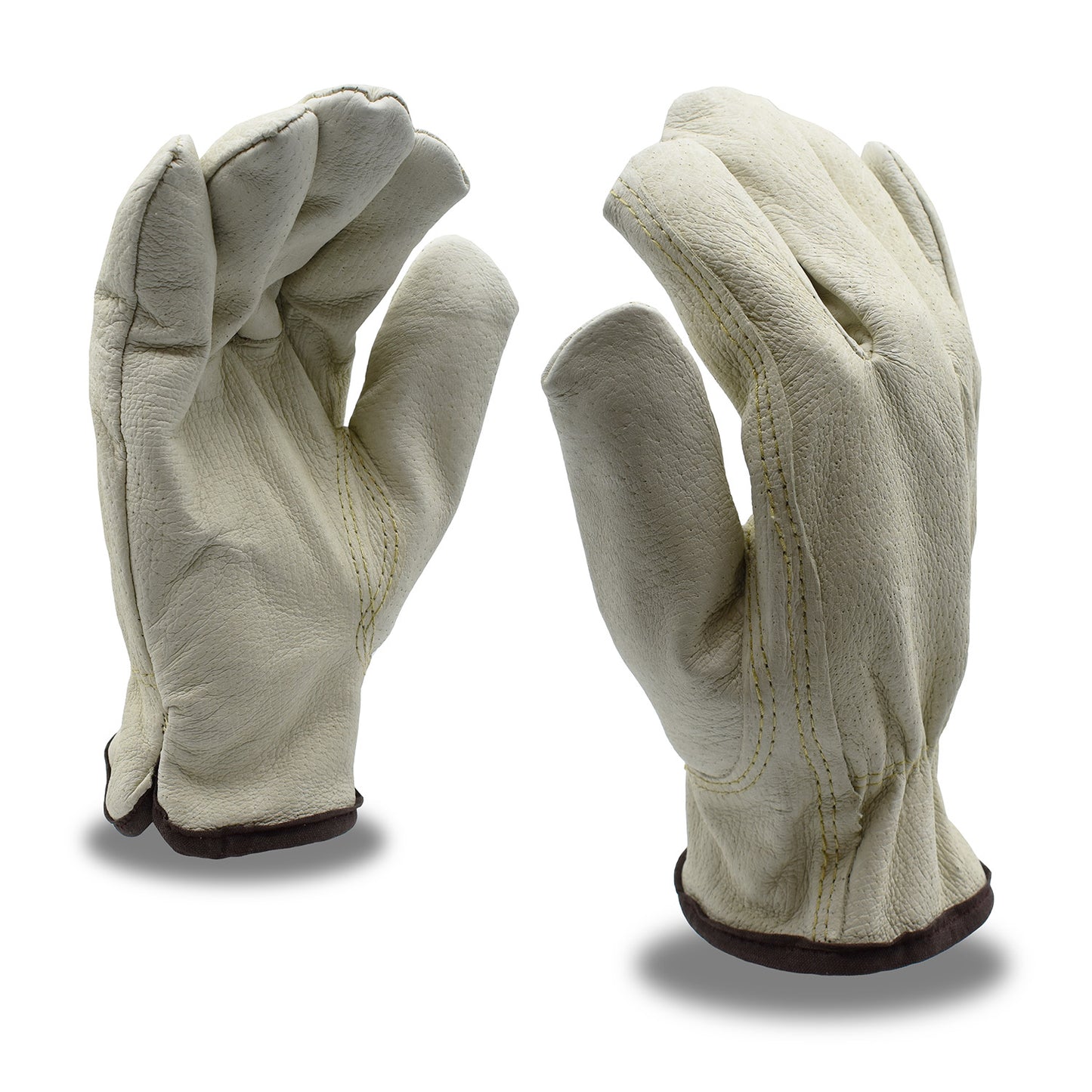 Premium Pigskin Cold Weather Gloves, Fleece Lining, Bulk 12-Pack