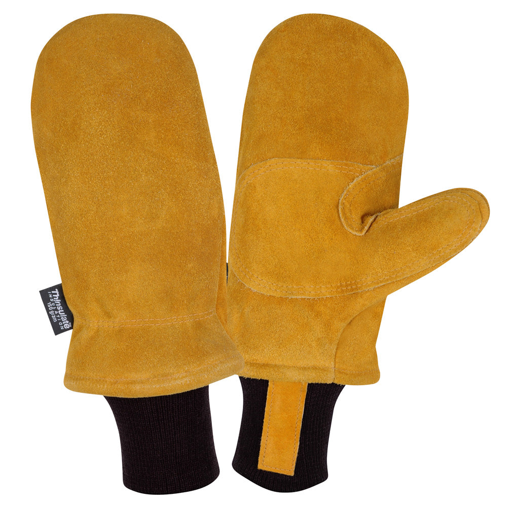 FreezeBeater Split Leather Thermal Mittens