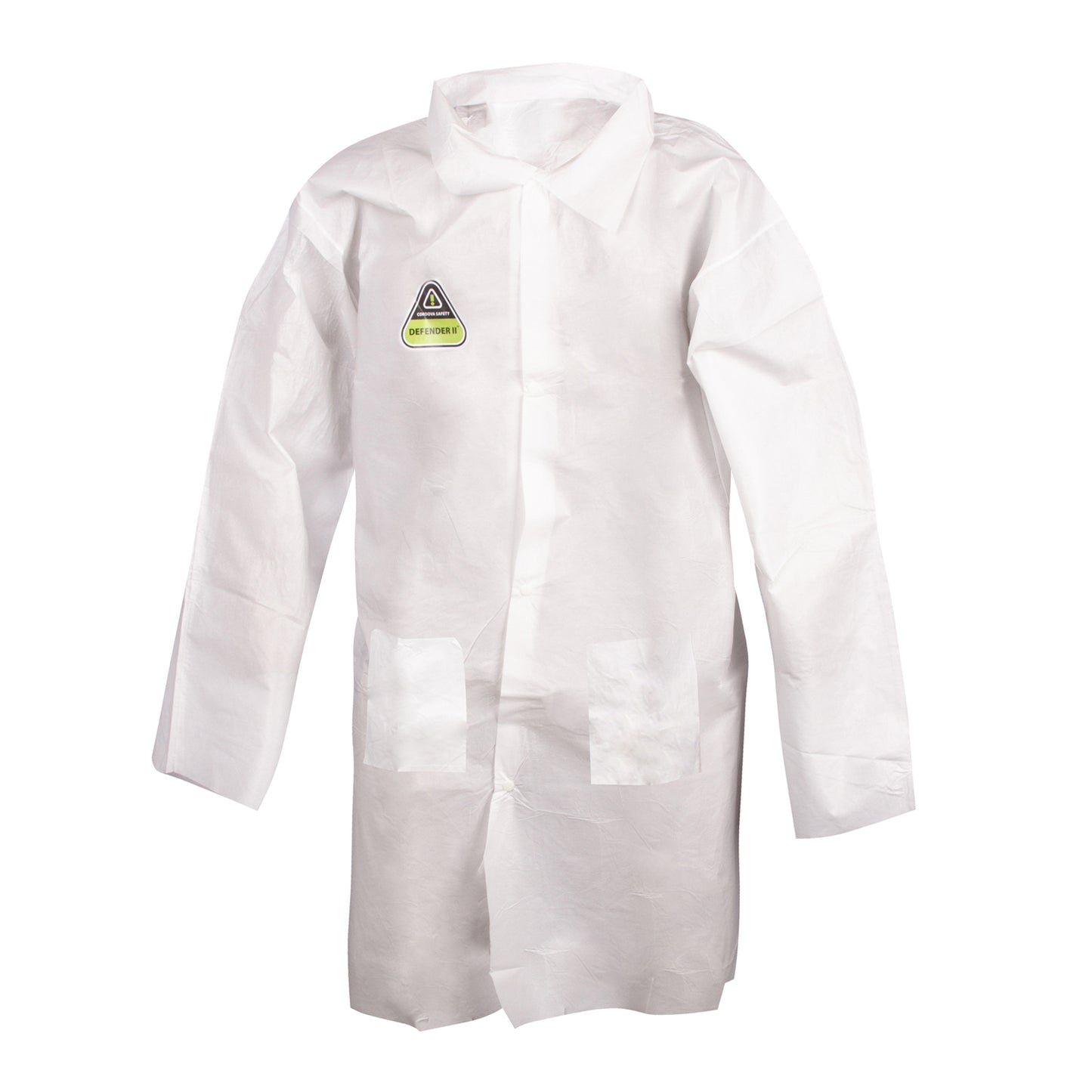 White Disposable Lab Coats with Pockets, Bulk 30-Pack