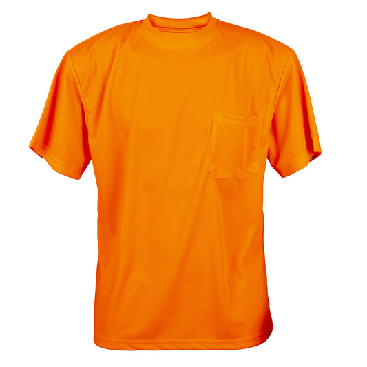 High-Visibility Safety T-Shirt, Polyester Mesh, Short Sleeve