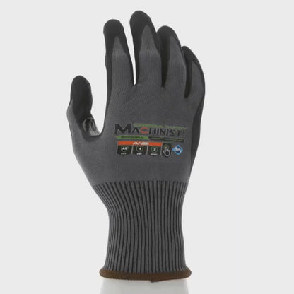 HPPG Cut-Resistant Gloves with Microfoam Nitrile Coating, ANSI Cut Level A5