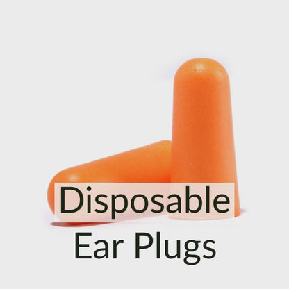 Disposable Ear Plugs, Noise-Cancelling NRR 32, Foam, Orange (200 Pairs)