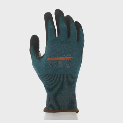 HPPG Cut-Resistant Gloves with Microfoam Nitrile Coating and Nitrile Dots, ANSI Cut Level A4