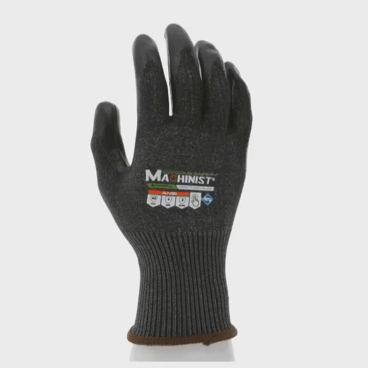 HPPG Cut-Resistant Gloves with Eco-PU Coating, ANSI Cut Level A5