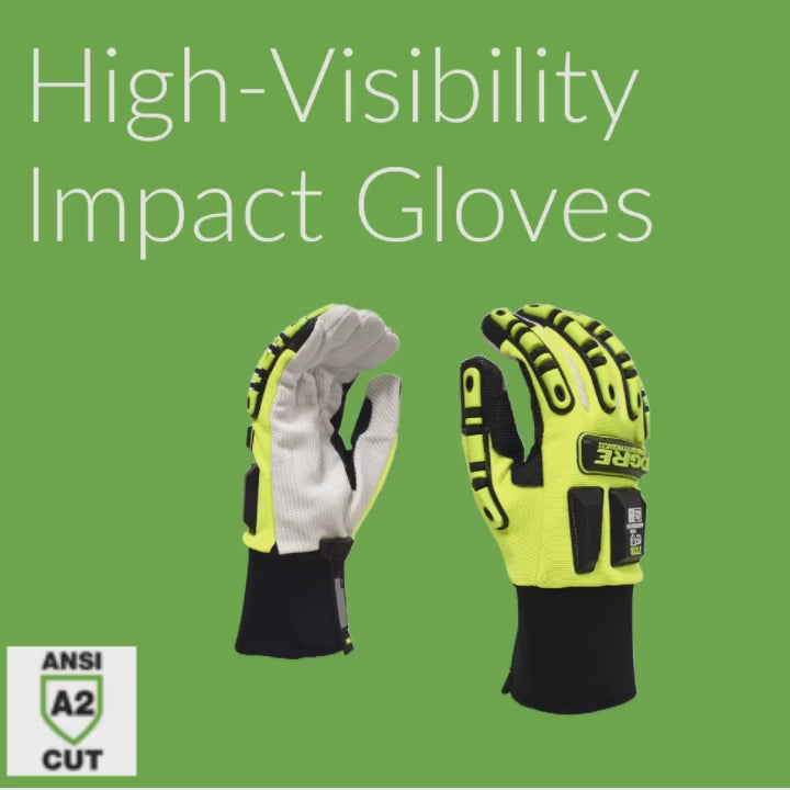Cordova High-Visibility Impact Gloves, ANSI Cut Level A2