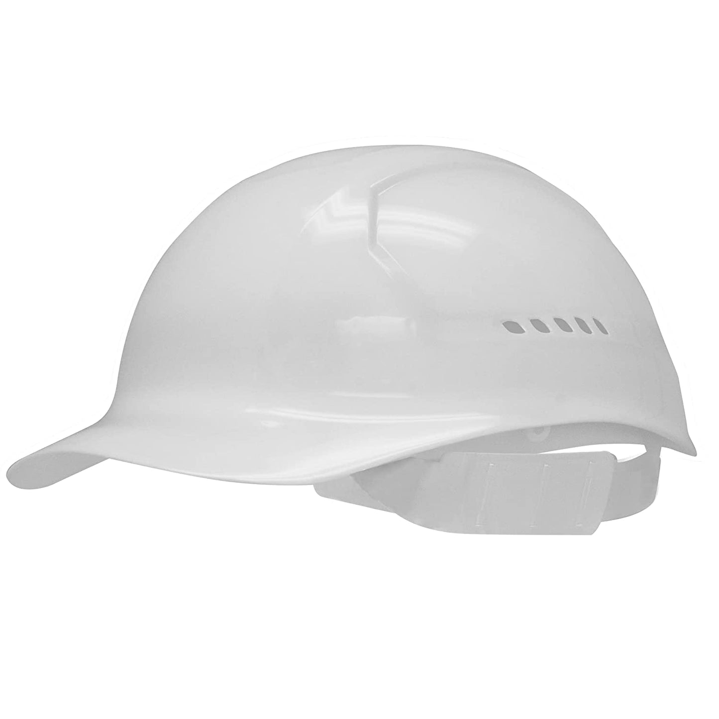 Vented Bump Cap Hard Hat with Brow Pad, 4-Point Plastic Suspension