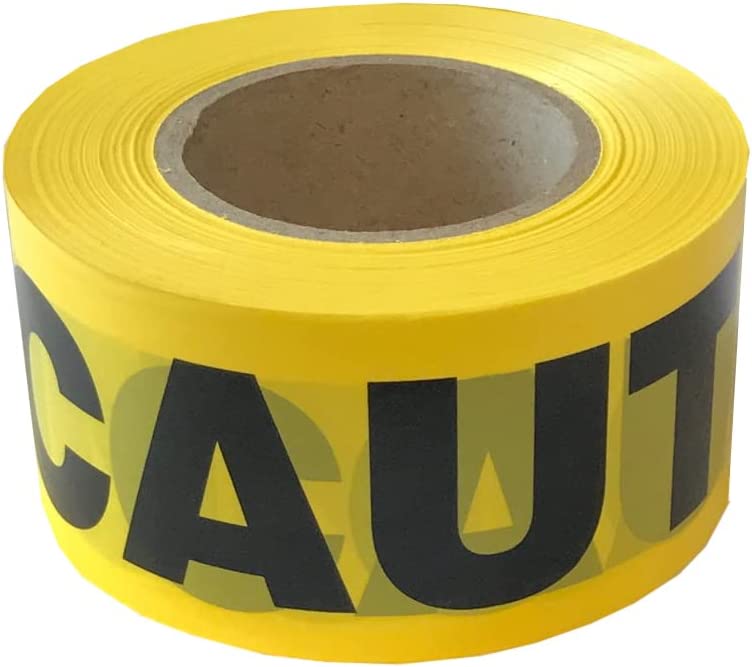 Yellow Caution Tape, Bulk 12-Pack