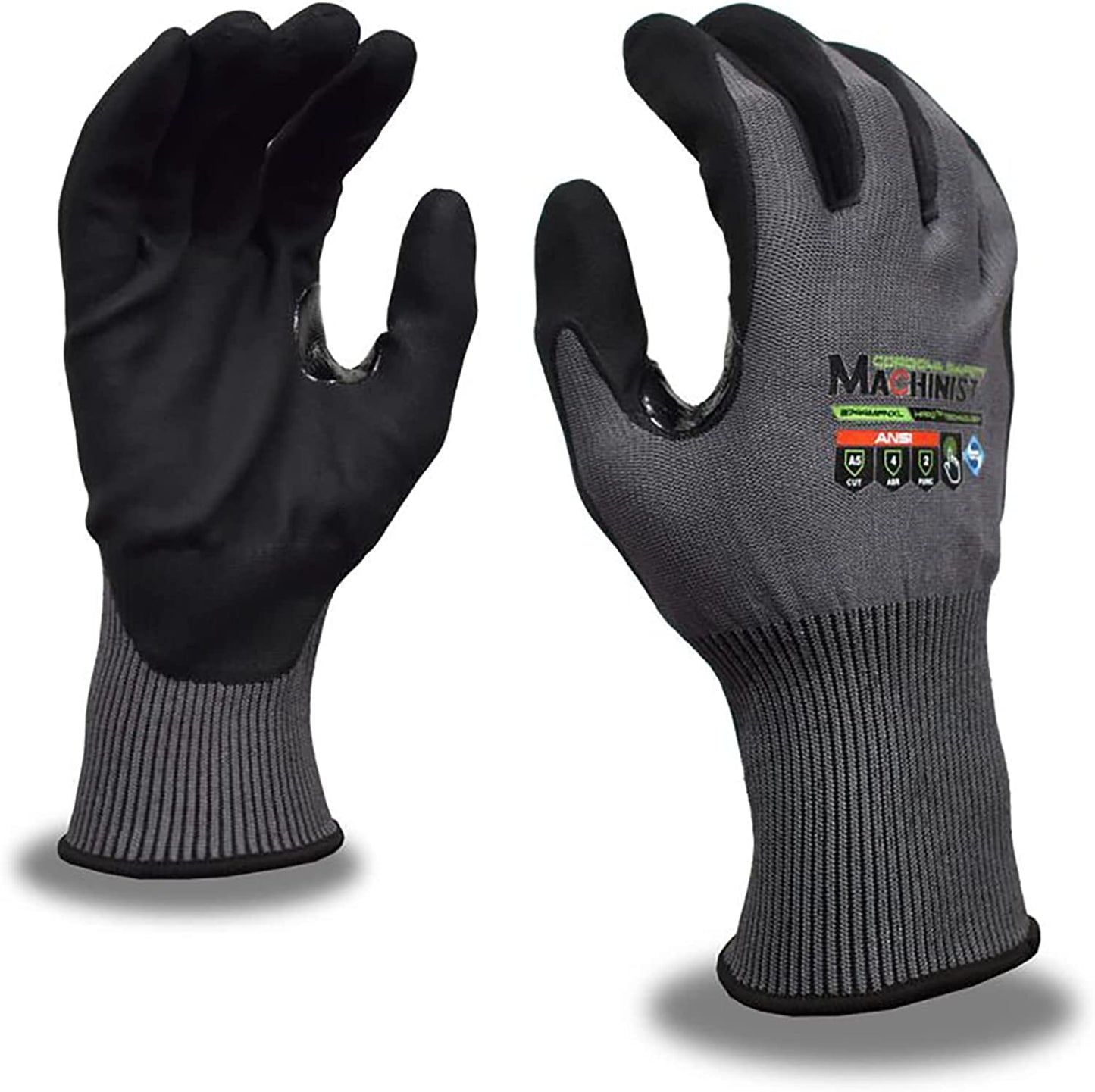 HPPG Cut-Resistant Gloves with Microfoam Nitrile Coating, ANSI Cut Level A5