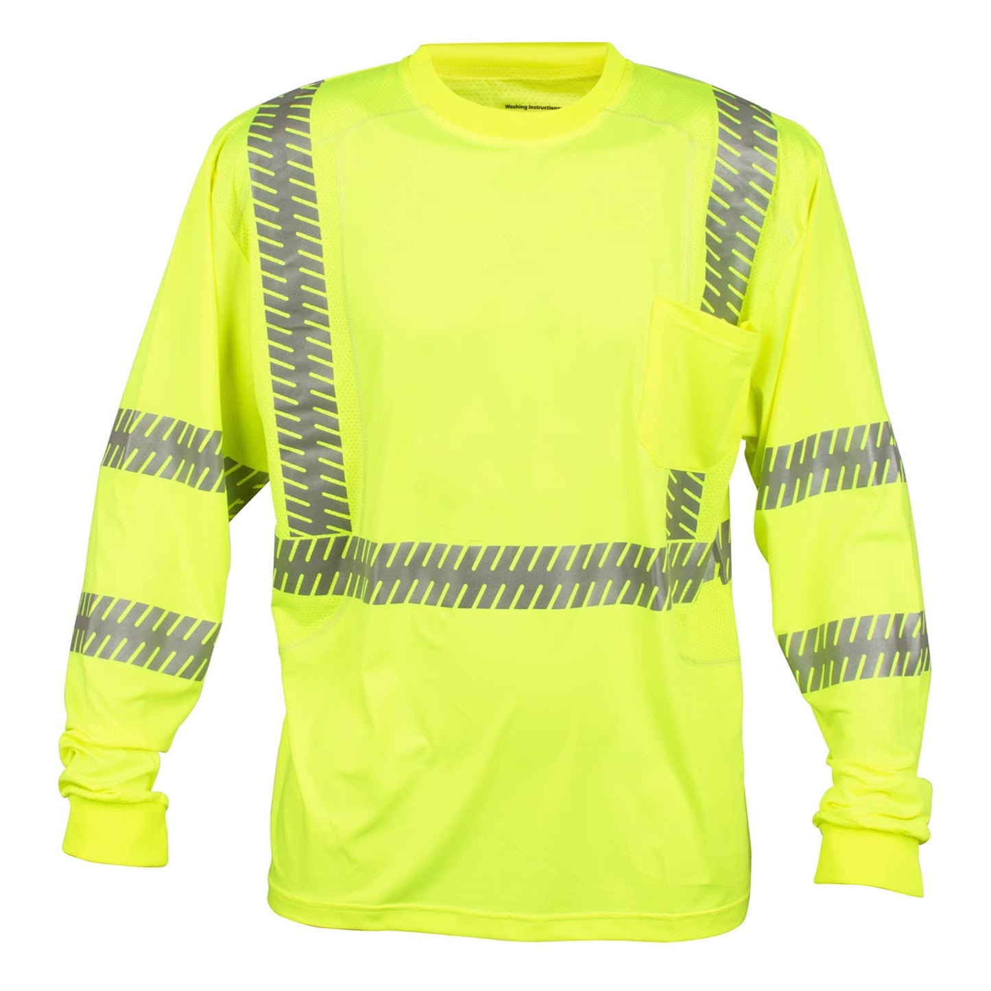 Type R, Class III, High-Visibility Comfort Stretch T-Shirt, Long Sleeves, Chest Pocket