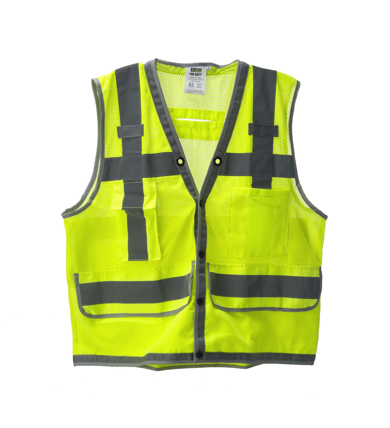 Type R, Class 2, Heavy Duty Surveyor's Safety Vest, High-Visibility