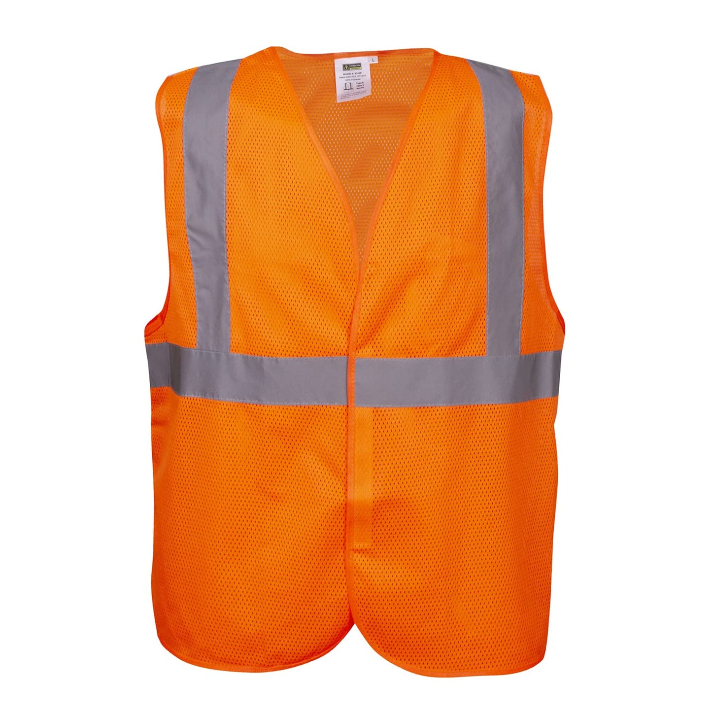 Type R, Class II, High-Visibility Mesh Safety Vest, Bulk 10-Pack