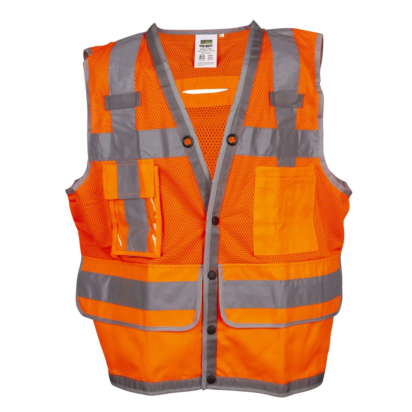 Type R, Class 2, Heavy Duty Surveyor's Safety Vest, High-Visibility