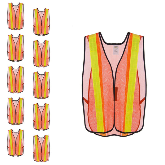 General Purpose Safety Vests, Reflective, Bulk 12-Pack