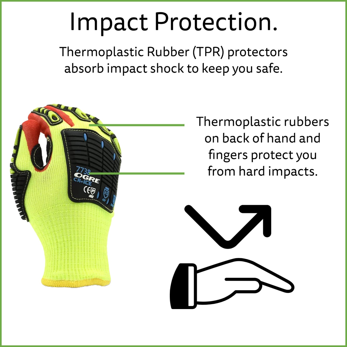Ice Gloves, Cut-Resistant, ANSI Cut Level A5
