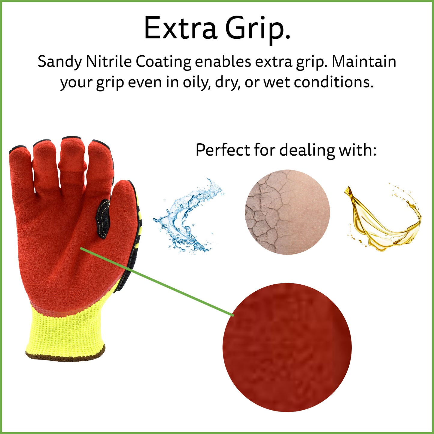 Hi-Vis Yellow Cut-Resistant Gloves, ANSI Cut Level A5