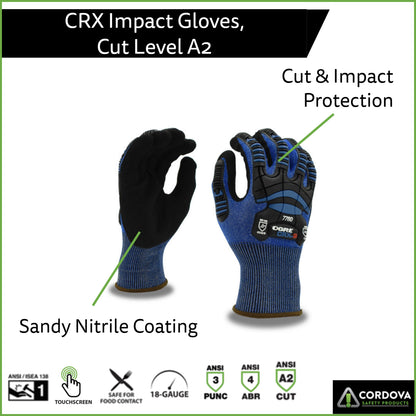 Impact Gloves, Cut-Resistant ANSI Cut Level A2