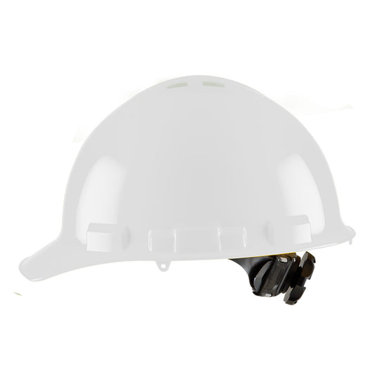 Cap-Style Hard Hat, 4-Point Ratchet Suspension, Class E and G, Vented, OSHA Approved Hard Hat