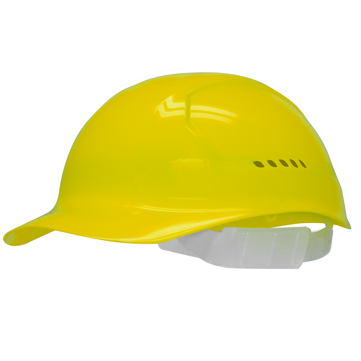 Vented Bump Cap Hard Hat with Brow Pad, 4-Point Plastic Suspension